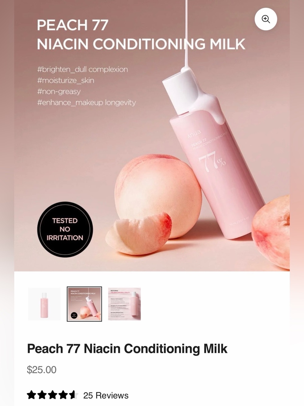 New Peach 77 Niacin Conditioning Milk -